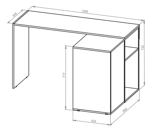 D_608026-MLA69551159294_052023-O.jpg Escritorio Organizador Modular- 1.26 X 0.73 X 0.86- Emm 120