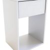 D_608110-MLA79768605879_102024-F.jpg Mesa De Luz Noche Dormitorio Melamina 1 Caj Espacio Libre Color Blanco Delos Dld08 Mate