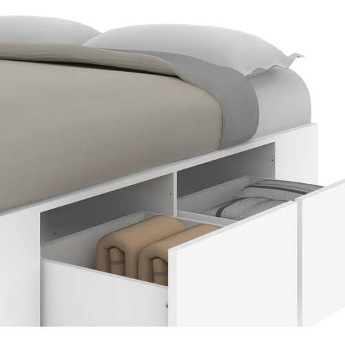 Base Box Para Sommier 140 O 160 X 190- 4 Cajones 2 Zapateros