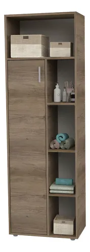 D_608695-MLA95665869736_102025-O.webp Mueble Organizador Alto Para Baño Con 9 Estantes Roble Nebraska Gris
