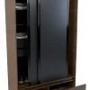 D_609297-MLU75261904039_032024-O.webp Placard Ropero 2 Puertas Corredizas 4 Cajones 212 X 120 Cm Color Nogal/negro