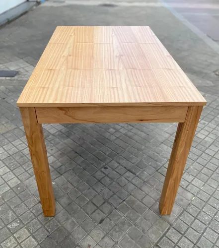 Mesa De Cocina- Comedor Lustre Paraiso 140 X 80 Base 4 Patas