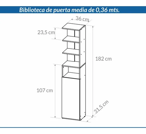 D_612385-MLA85677934850_062025-O.webp Biblioteca Estanteria Organizador Obl 036- 182 X 36 X 31.