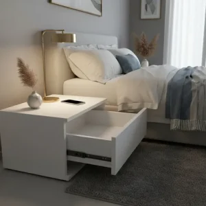 Mesa De Luz Flotante 1 Cajon, 1 Espacio- 45-25-36- Cod. 6448