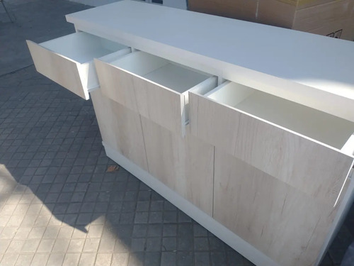 Bahiut Rack Vajillero 3 Caj. 4 Puertas- Mdf- 140 X 90 X 39