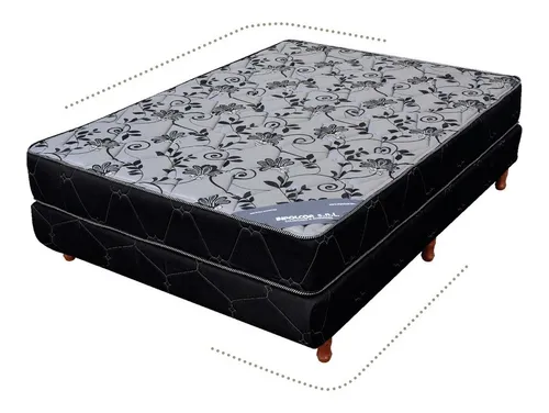 D_612825-MLA43217485634_082020-O.webp Conjunto Sommier Espuma Alta Densidad Venecia 140 X 23 X 190