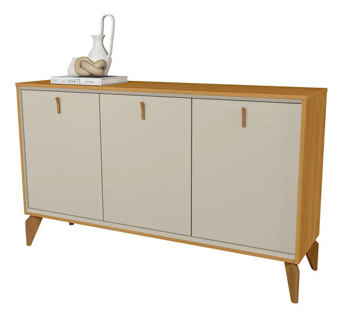 D_614035-MLA85244840495_052025-O.jpg Buffet Aura 1.4 Linea Brasil De 3 Puertas, Color Tauari/blanquecino Mate Tauari/blanco Mate