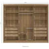 Ropero 6 Puertas De Abrir. Manijas De Madera 6 Cajones N 566