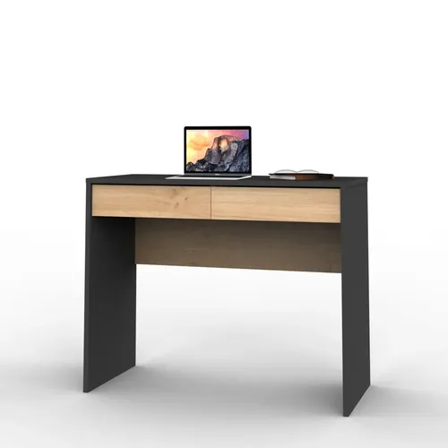 D_615474-MLA99849834837_112025-O.webp Escritorio Para Oficina Madera Melamina Moderno Nordico 100cm Niños Adultos Home Office Computadora Notebook Con Cajones Gris Roble Kendal Compacto Ecn100 Dielfe