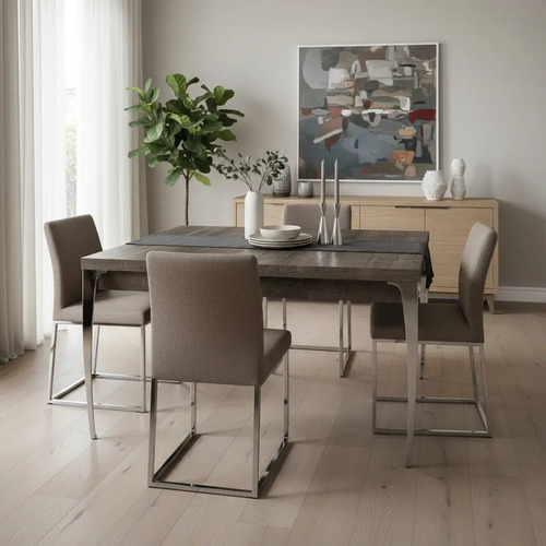 D_617449-MLA93265477051_092025-O.jpg Mesa Cocina Comedor Urbain Fija 140 X 0.90. Base Cromada