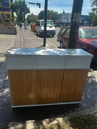 Bahiut Vajillero 3 Puertas, 3 Cajones 1.20 Mt Blanco Paraiso