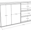 Bahiut Vajillero Rack 2 Cajones, 2 Puertas Cod. 4026 Tables