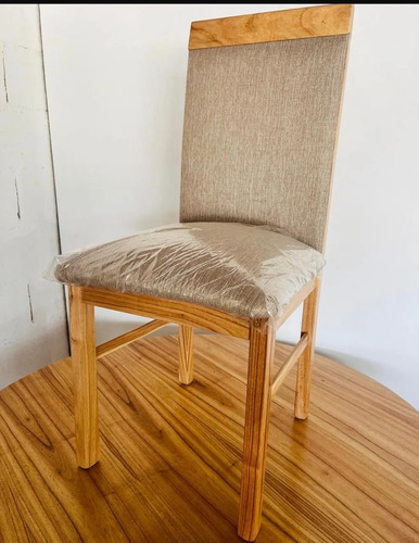 Juego De 6 Sillas Karime. Madera Paraiso Tapizado En Tela