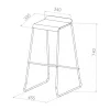 Par De Banquetas Taburete Con Asiento De Chapa Soho- Bcs 023