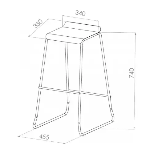 Par De Banquetas Taburete Con Asiento De Chapa Soho- Bcs 023