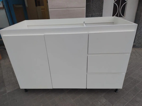 Bajo Mesada Y Alacena 1.20 Mdf 15 Mm- Con Mesada Marmol Sint