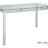 Mesa Cocina Comedor Vidrio. Base Cromada 3 . 140 X 85. Paris