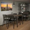D_624249-MLU78287887921_082024-O.webp Biblioteca Estanteria Industrial Melamina Metalica Linea Soho Organizador 5 Estantes Oficina Living Exhibidor Canyon Negro 175 Cm Est175 Dielfe Canyon Con Negro