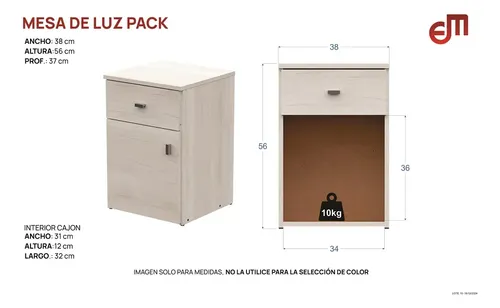 D_625278-MLA83257184037_032025-O.webp Mesa De Luz 1 Puerta 1 Cajon Mosconi Pack Color Tissa