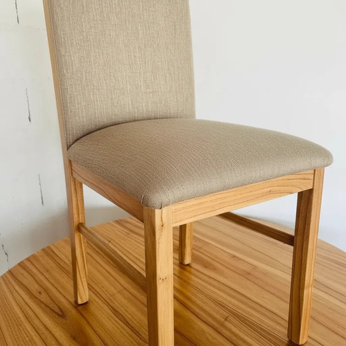 Juego De 6 Sillas Karime. Madera Paraiso Tapizado En Tela