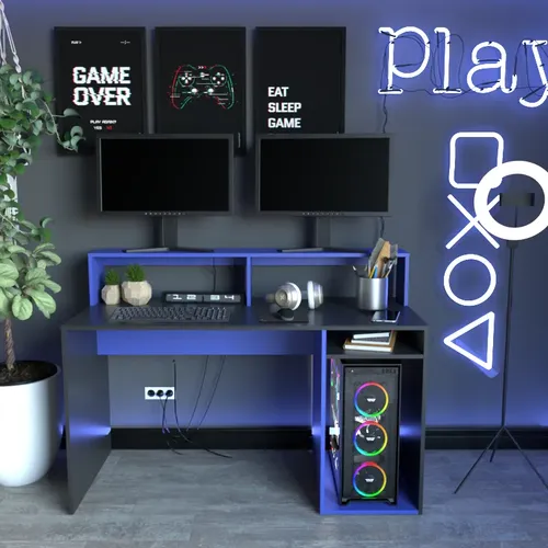 Escritorio Gamer Dual 129 X 60 Cod. 3088 Tables