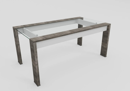 Mesa Cocina 180 X 90. Awen- Patas Melamina Tapa De Vidrio