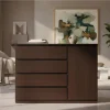 D_626980-MLA92897685306_092025-O.webp Comoda Cajonera- 4 Cajones- 1 Puerta 120 X 85-44 - Melamina