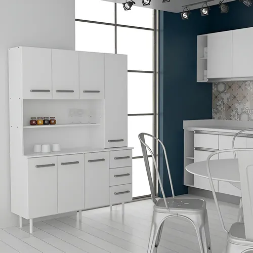 D_626982-MLA94298142713_102025-O.webp Aparador Moderno Mosconi Express De 120 Cm Con 7 Puertas Y 3 Cajones En Blanco