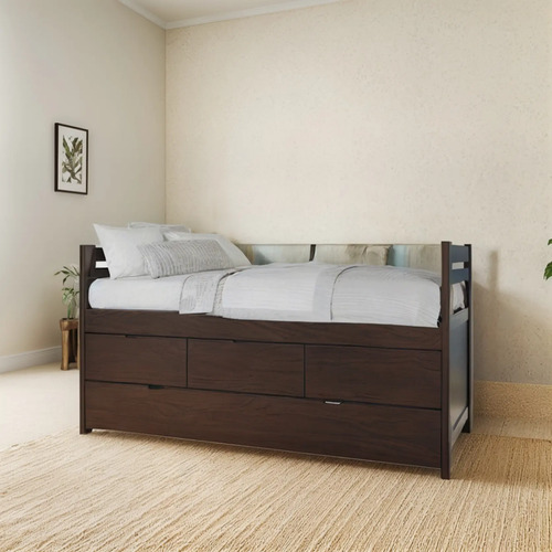 Divan Cama Con Cajones Y Carro Cama. Pino Lustrado Cod. 216