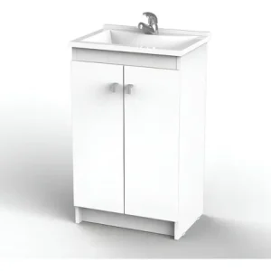 D_628447-MLA95506571933_102025-O.webp Vanitory Para Baño Recto Con Mesada 2 Puertas 50 Cm Melamina Blanco Vpr050 Dielfe