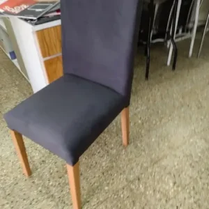 Juego De 6 Sillas Tapizadas Modelo Rectas. Patas De Madera.