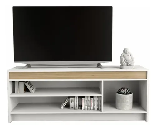 D_628654-MLA100003663135_112025-O.webp Rack Mesa Para Tv Abierta Melamina Baires4 Color Blanco