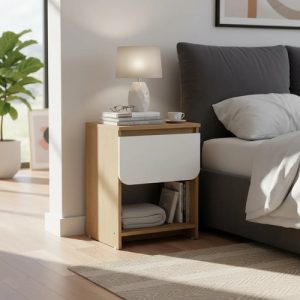 D_629480-MLA93262718979_092025-O.jpg Mesa De Luz Para Sommier 1 Cajon- 1 Estante Cod. 732270