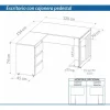D_633990-MLA86097841425_062025-O.webp Escritorio Para Oficina Con 3 Cajones 1.20 X 0.70 7911- 7303