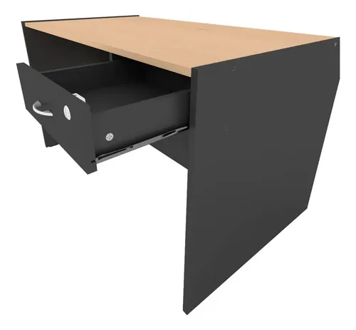 D_634277-MLA99579111716_122025-O.webp Escritorio Piro 911 Melamina De 1300mm X 750mm X 724mm Negro Haya