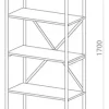 Estanteria Biblioteca Organziador Est 064- 175 X 64 X 34-