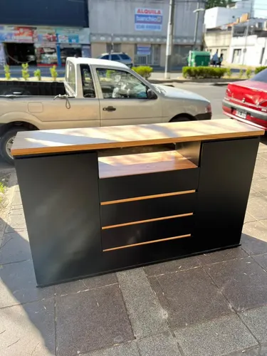 Bahiut Rack Vajillero 2 Puertas 4 Cajones Tapa Paraiso Milan