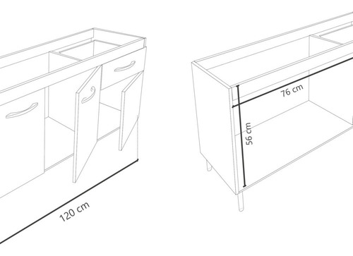 D_637861-MLA83768982353_042025-O.jpg Bajo Mesada 3 Puertas, 1 Cajon. 1.20 X 0.82 X 0.48- Dl 602