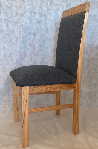 Juego De 6 Sillas Karime. Madera Paraiso Tapizado En Tela