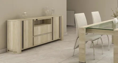 Bahiut Vajillero Dynamic 180 X 85 Con Usb, Cajones Y Puertas