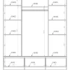 Ropero Placard Organizador- 2 Ptas Corred. 3 Caj. Pc-180