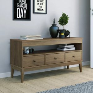 Rack Tv 3 Cajones 1 Estante Estilo Colonial Linea Mexicana