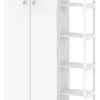 Despensero De Dos 2 Puertas Mueble Alacenero Organizador Con Estantería Integrada Izquierda O Derecha 4 Estantes Internos Ajustables De Cocina Melamina 150cm Color Blanco Multifunción D060e Dielfe