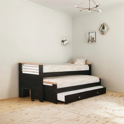 Cama Nido Bicama Lucia Con Carro-. Mdf Laqueado Cod. 311