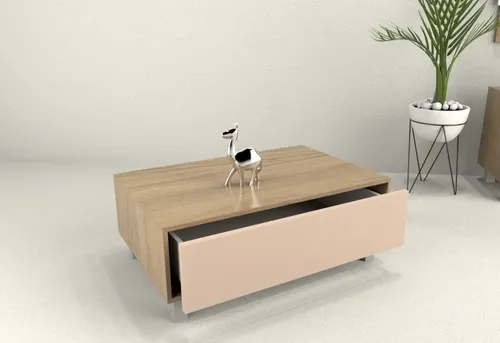 Mesa Centro De Living Con Cajon. Cod. 2021- Melamina