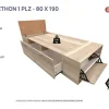 D_640907-MLA89564523733_082025-O.webp Base Box 1 Plaza 1.00 X 2.00- 2 Caj. 1 Baul, Zapatero- 57029