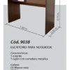 Escritorio P- Notebook 1 Cajon- 1 Estante 100 X 45 Cod. 9038