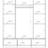 Ropero Placard Organizador- 2 Ptas Corred. 3 Caj. Pc-180