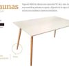 Mesa Cocina Comedor Kaunas. Tapa Melamina Base Made 160 X 82