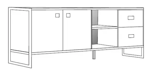 Rack Mesa Para Tv Led 65 - Estructura De Caño- Dst 04
